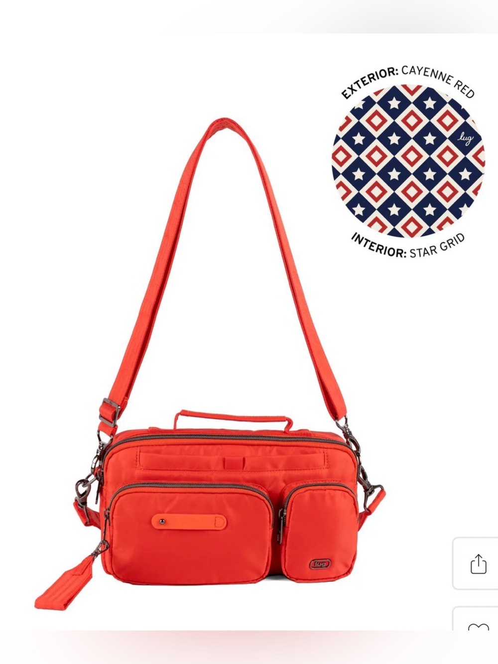 Lug Switcheroo SE Convertible Crossbody Bag NWT Cayenne Red